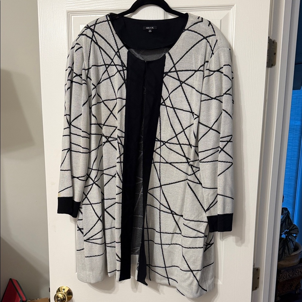 Misook Elegant Black Knit Jacket